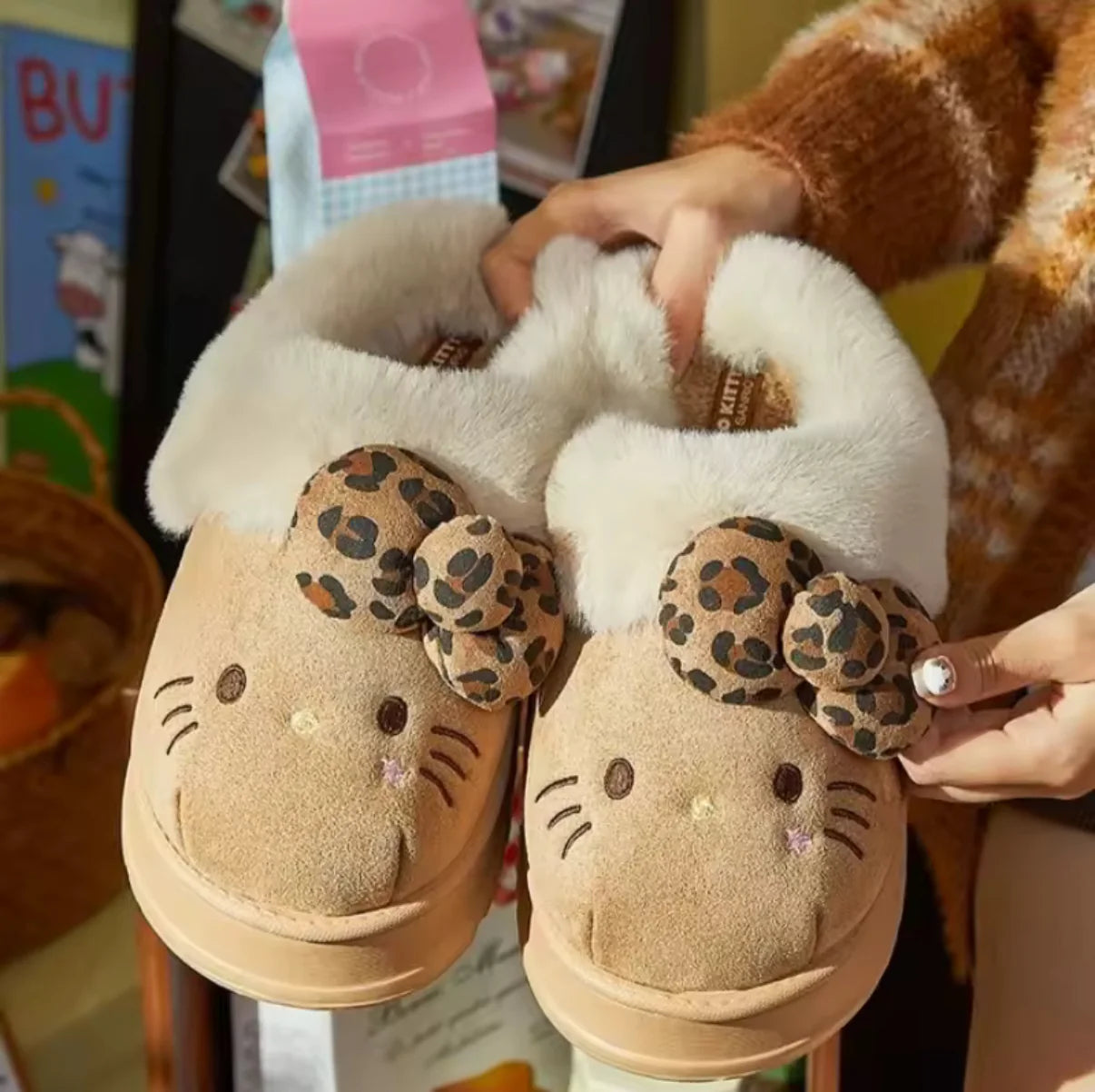 Cozy Kitty Plush Slippers